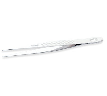 Penseta TOPTUL JJAV0312 cu varf drept, lungime 115 mm, din otel inoxidabil