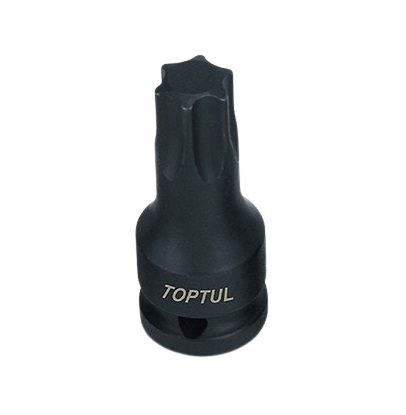 Bit de impact TOPTUL cu soclu tubular KADA1650, prindere patrat 1/2 inch, profil torx T50, lungime 60 mm, crom molibden, fosfatat