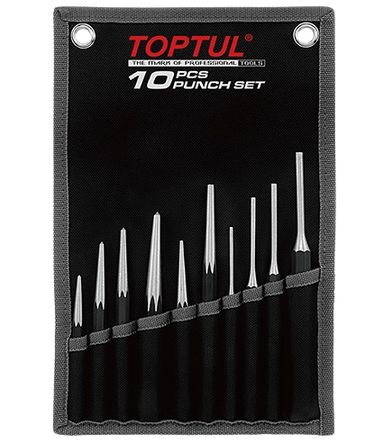 Set poansoane TOPTUL GPAQ1001, varf ascutit, varf plat, pentru extractie pini