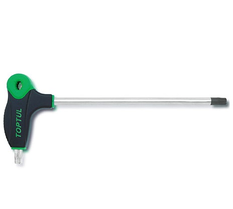 Cheie inbus TOPTUL AIED1514 cu maner T, profil torx, dimensiuni T15, lungime 77x141 mm, crom vanadiu