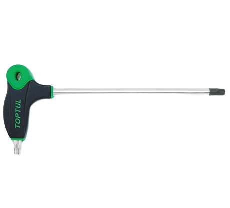 Cheie inbus TOPTUL AIED2014 cu maner T, profil torx, dimensiuni T20, lungime 77 x 141 mm, crom vanadiu