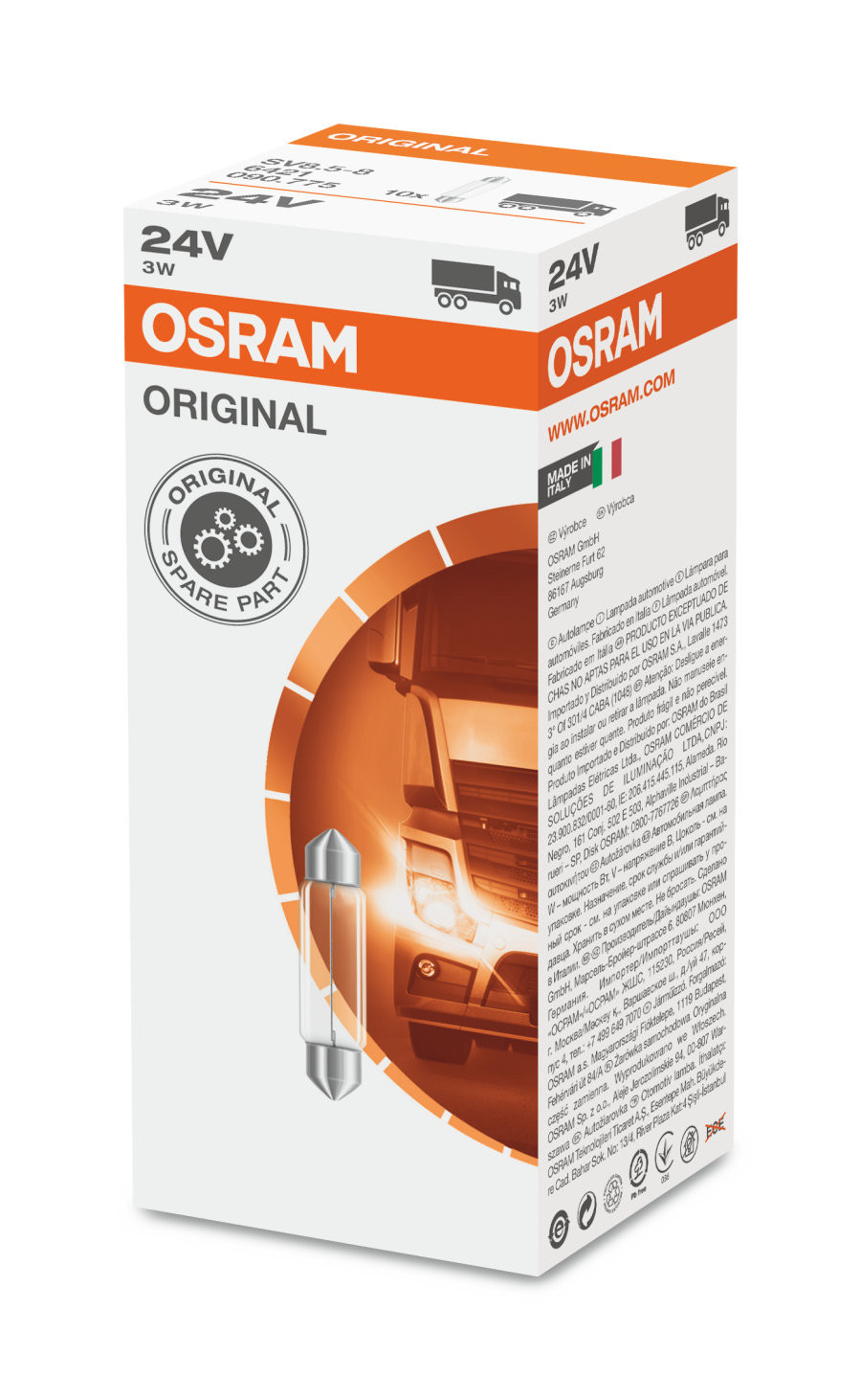 Bec Original Osram 3W 24V SV8,5-8