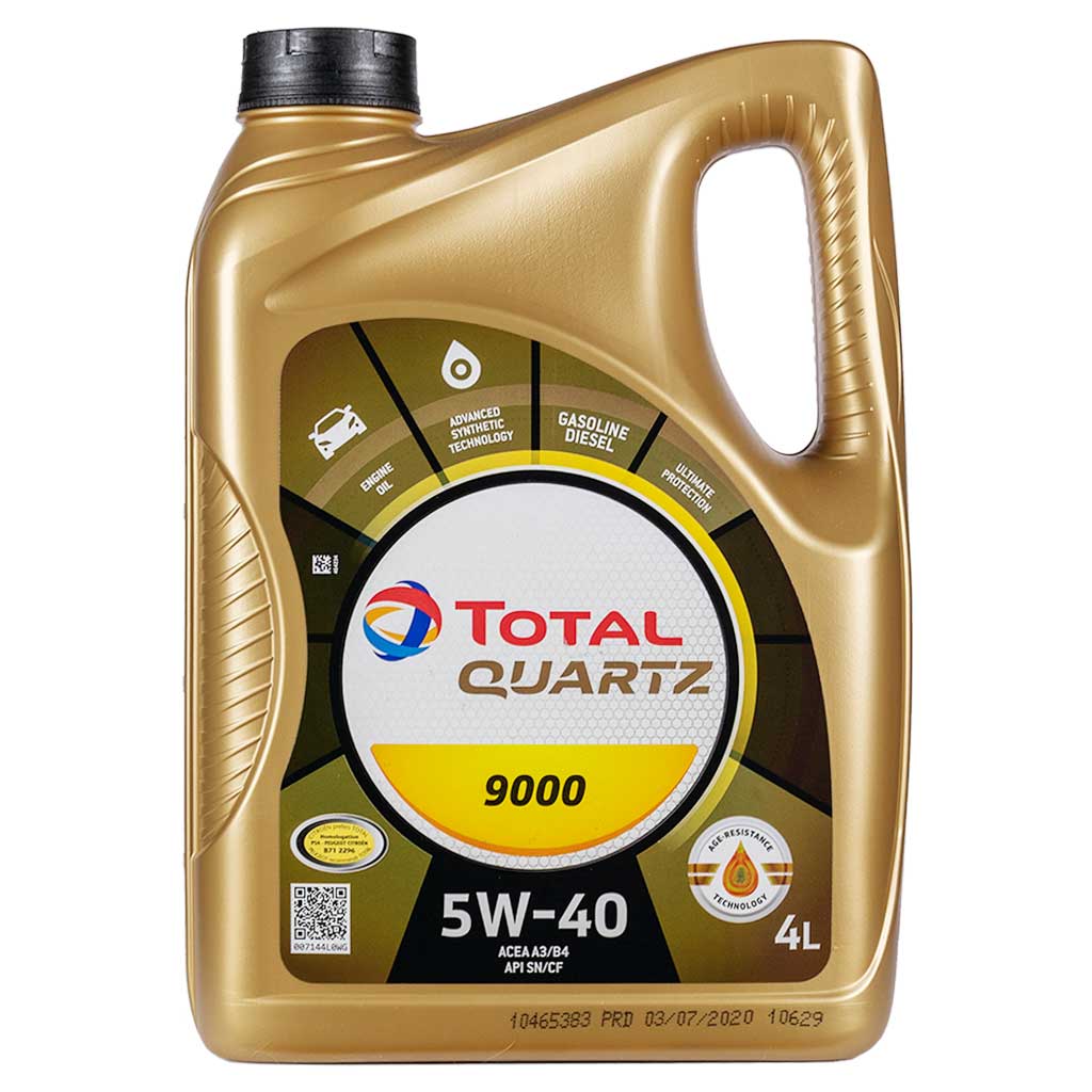Ulei TOTAL Quartz 9000 5W40 148650, volum 5 litri, sintetic pentru PEUGEOT, BMW, MB, CITROEN...