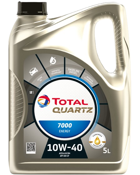 Ulei TOTAL Quartz 7000 Energy 10W40 169153, volum 5 litri, sintetic pentru motor Fiat, MB, VW