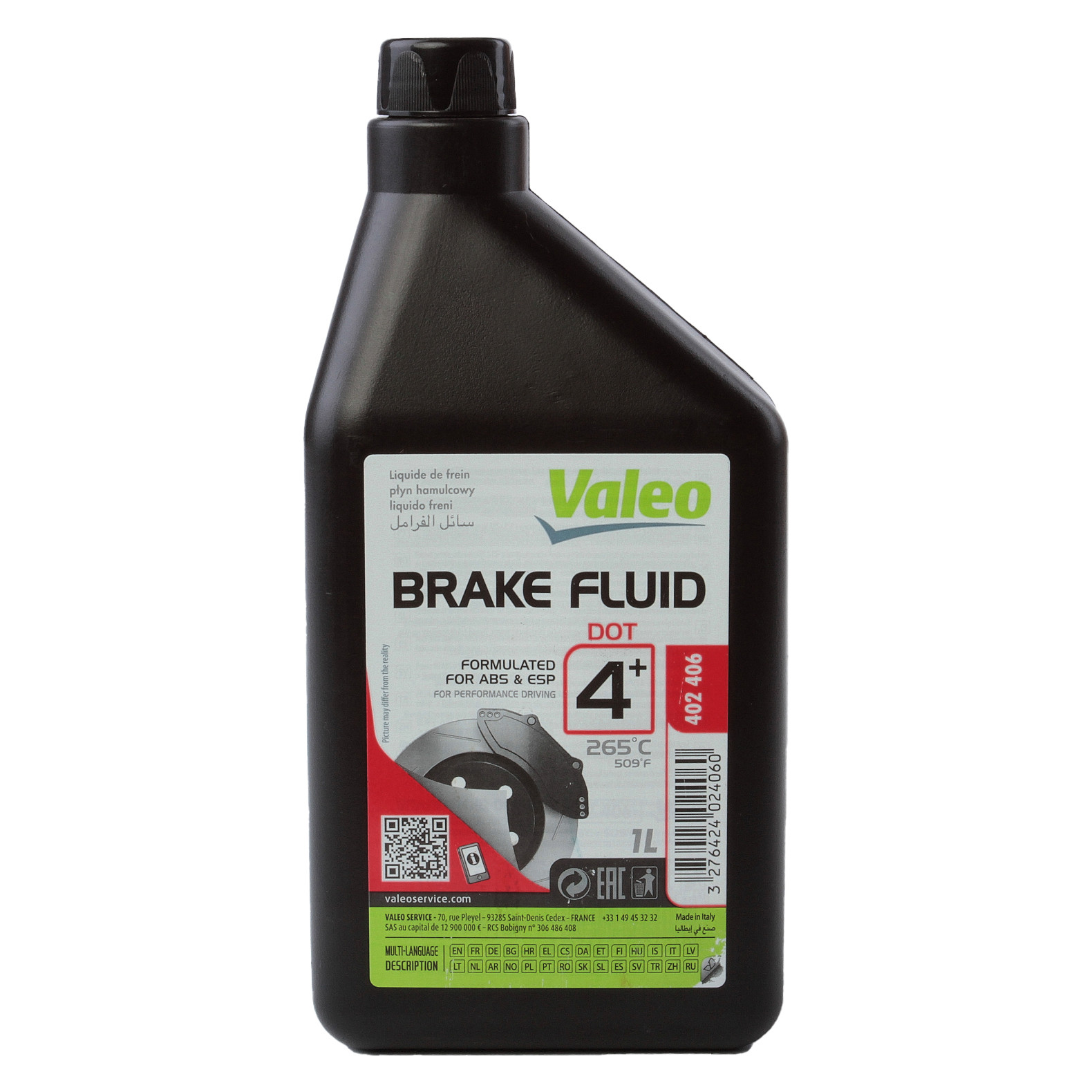 Lichid Valeo DOT4+ de frână sintetic 1L