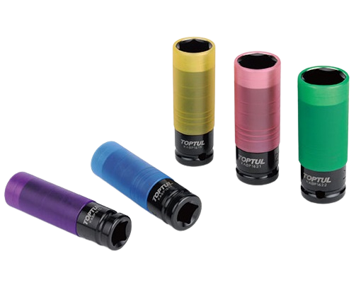 Cheie tubulara TOPTUL KABP1619 de impact pentru jante aliaj, prindere patrat 1/2 inch, hex 19 mm, lungime 86 mm, crom molibden