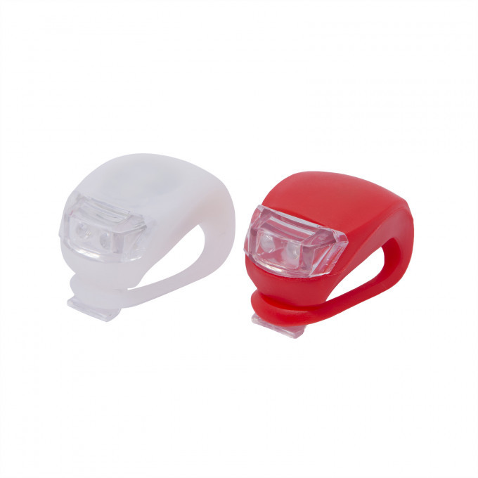 Set lumini bicicletă LED cu acoperire siliconică, 2 buc./set