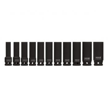 Set Chei tubulare de impact lungi 11 piese 10 - 24 mm 1/2