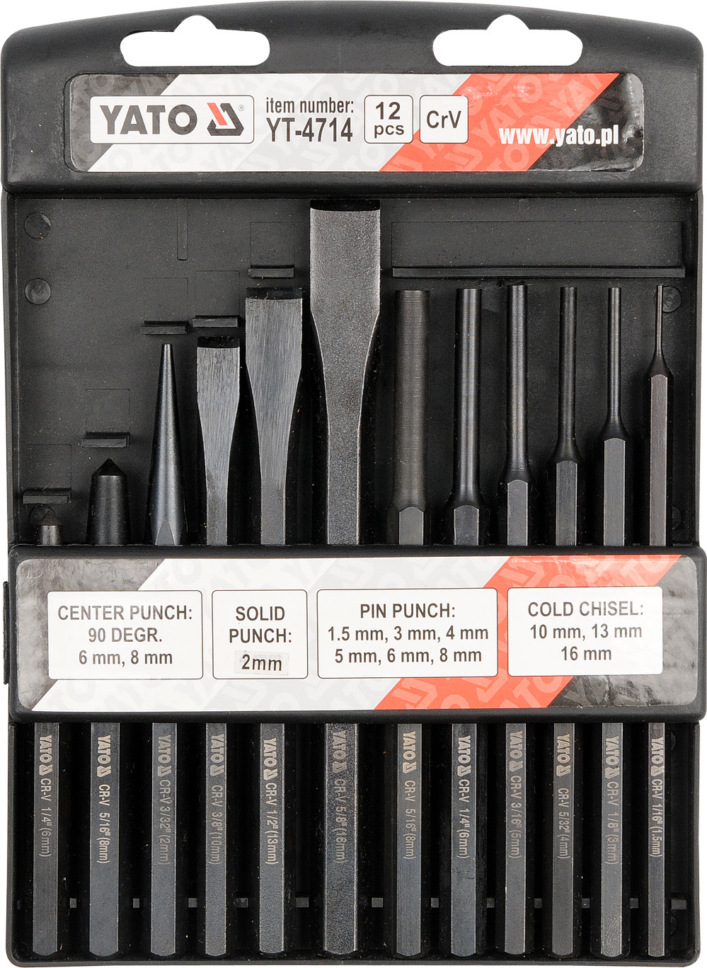 Set de dalti de impact, 12 piese