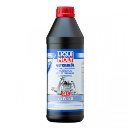 Ulei pentru cutii de viteze manuale LIQUI MOLY Gear Oil 20463 75W80, volum 1 litru, semi-sintetic, pentru Peugeot și Citroen