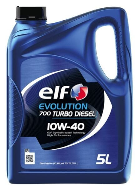 Ulei ELF Evolution 700 Turbo Diesel 10W40 5L pentru motor Fiat, Renault, MB, VW