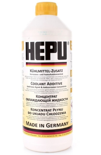 Antigel HEPU G11 P999-YLW concentrat, culoare galben, volum 1.5 litri