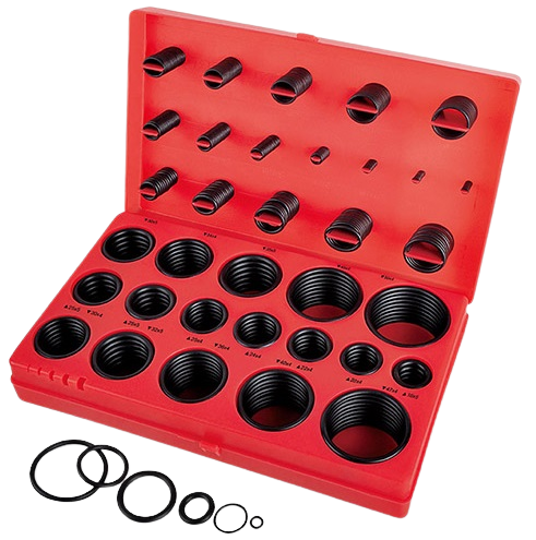 Trusa pentru 394 o-ring TOPTUL JGEW394A, diametru interior 3-50 mm, grosime 1-5 mm, cutie depozitare