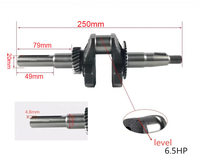 Ambielaj compatibil Honda GX 160 (pana) 5.5CP (brate 250mm lungime)