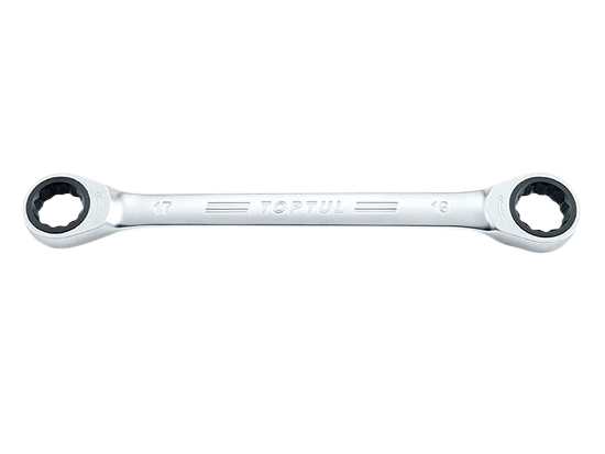 Cheie TOPTUL AOAG1415 inelara cu clichet, 72 dinti, deschidere cheie 14 x 15 mm, lungime 190 mm, crom vanadiu