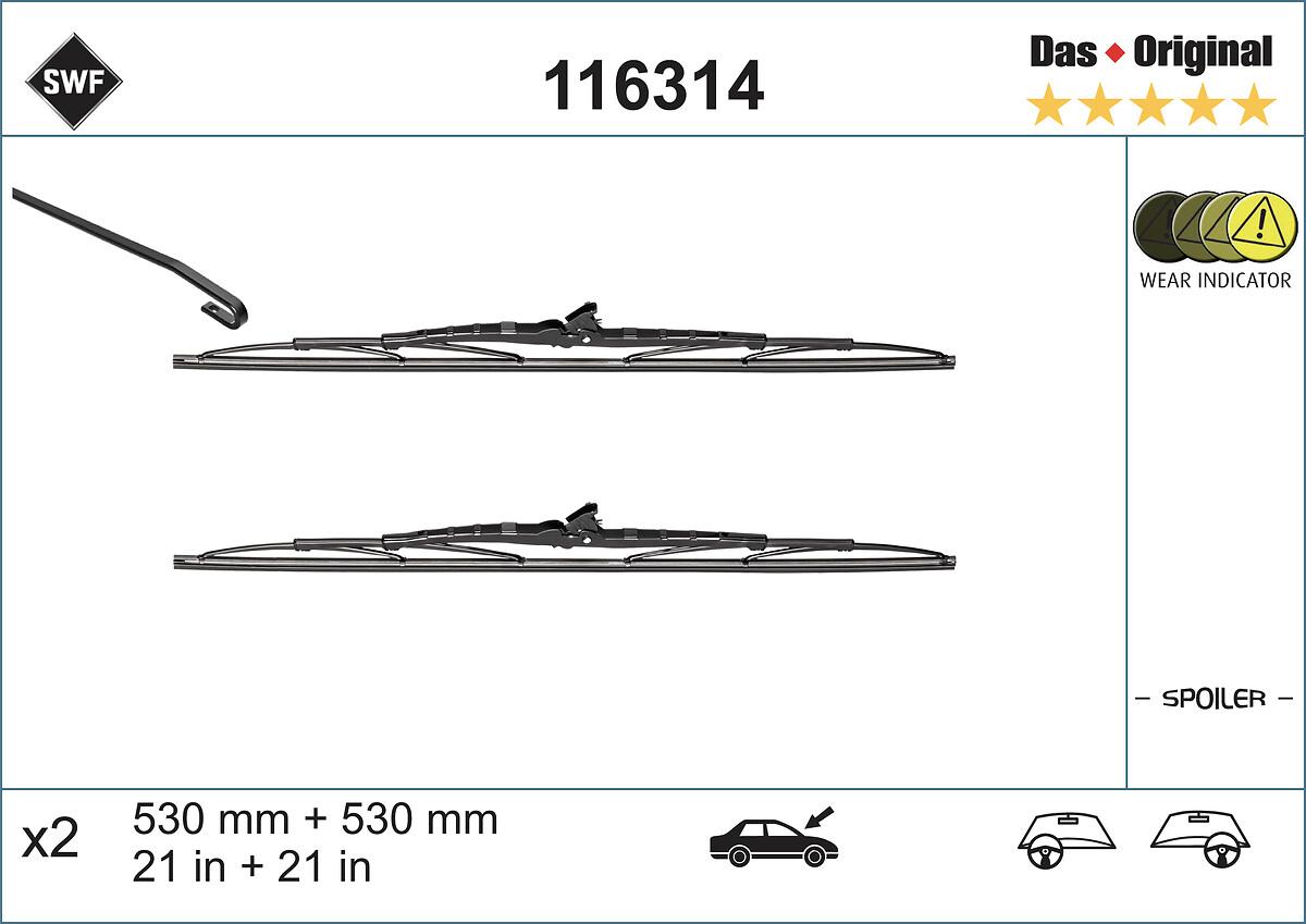 Lamelă ștergător auto SWF 116314