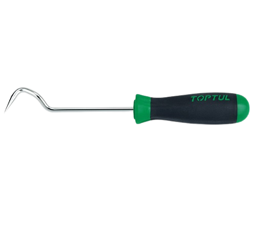 Cârlig cu mâner pentru demontat furtune radiatoare TOPTUL JJAK0525, lungime activă 130 mm, lungime totală 245 mm, crom vanadiu