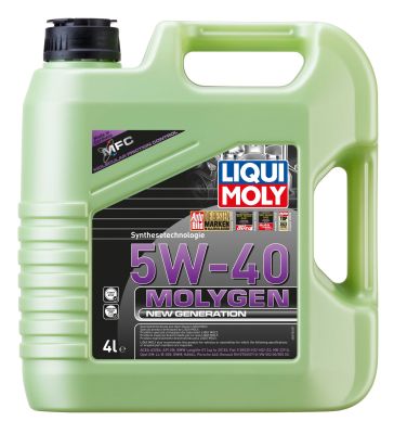 Ulei motor LIQUI MOLY Molygen Generație Nouă 5W40 8578, volum 4 litri, sintetic pentru Fiat, BMW, Renault, Opel...