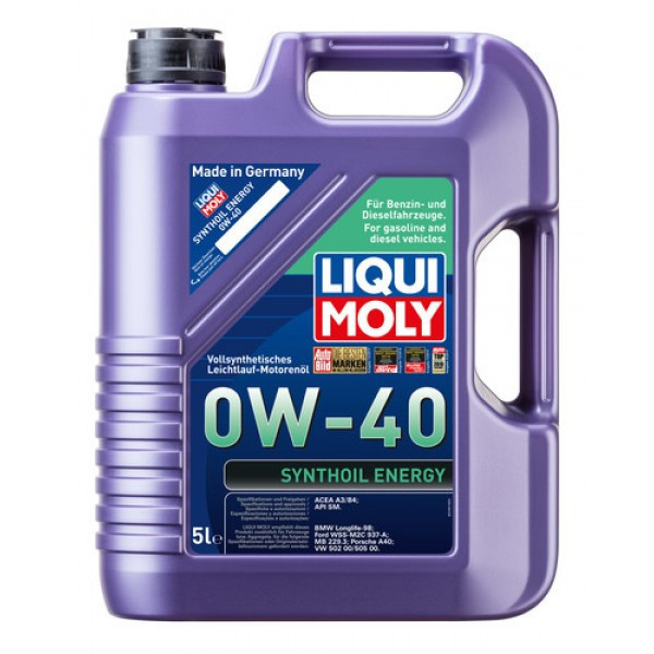 Ulei motor Synthoil Energy 0W40 5L pentru BMW, MB, Ford, Porsche... Liqui Moly