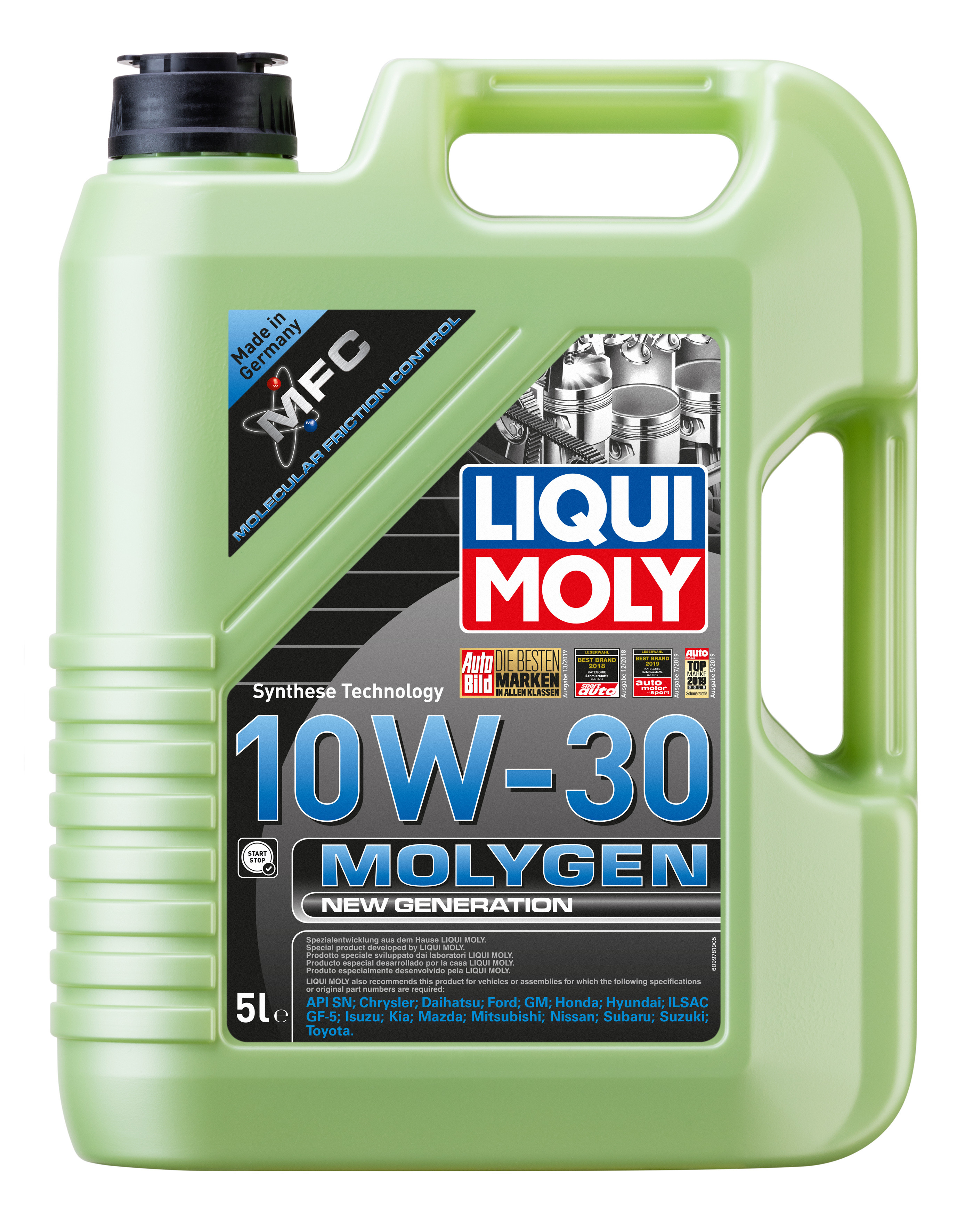 Ulei Liqui Moly Molygen New Generation 10W30 (9978) 5L pentru Subaru, Nissan, Mazda, Kia...