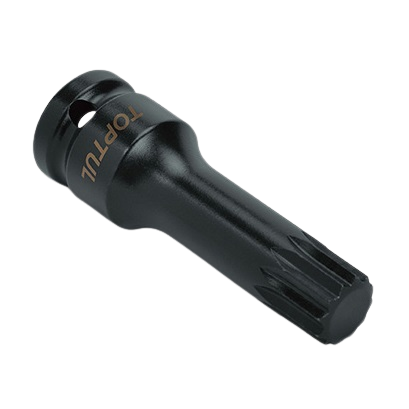 Bit torx TOPTUL KADB1614L, prindere patrat 1/2 inch, profil spline M14, lungime 77 mm, crom molibden pentru impact