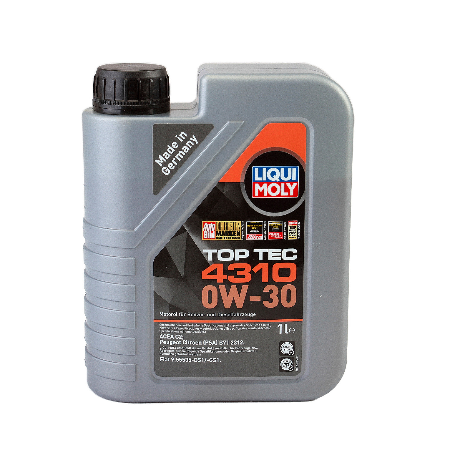 Ulei Liqui Moly Top Tec 4310 0W30 1L pentru Fiat, Citroen, Peugeot