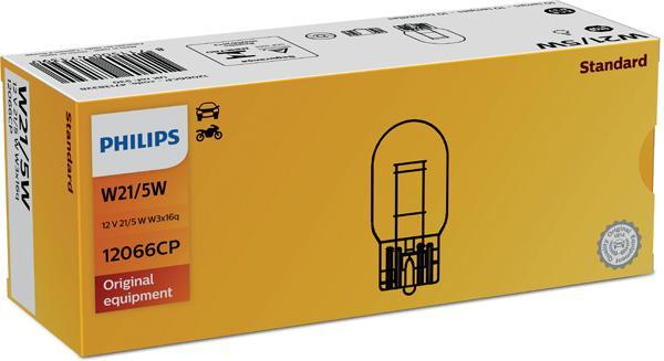Bec lampa frână PHILIPS 12066CP, W21/5W, 12V, W3x16q