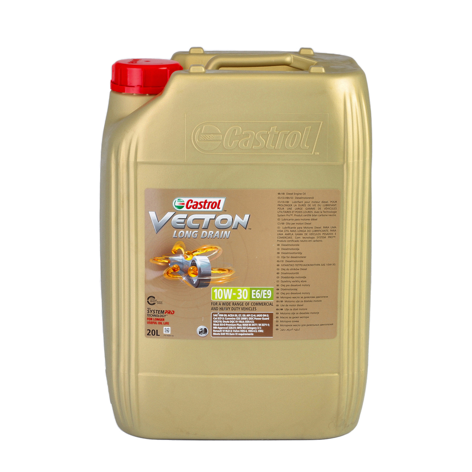 Ulei motor Vecton Long Drain 10W30 20L pentru Renault, MB, MAN, Volvo - Castrol