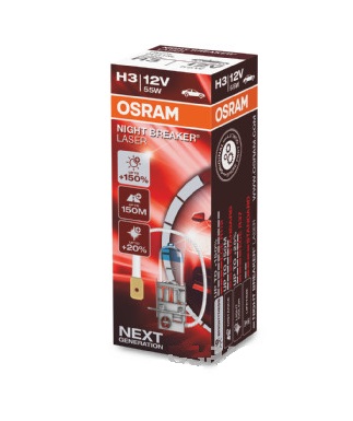 Bec OSRAM 64151NL far faza lunga 12 V, H3 55 W Night Breaker Laser Nextgen +150