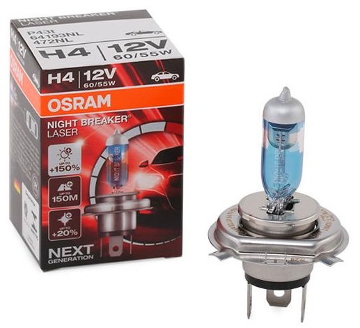 Bec OSRAM 64193NL, H4, 12V, 60/55W, 4200K, halogen, far faza lunga