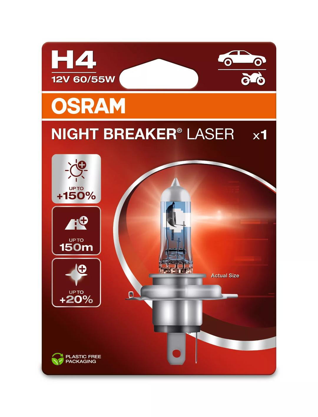 Bec Osram Night Breaker Laser Next Generation H4 12V 60/55W P43t Blister