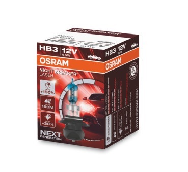 Bec far faza lunga 12 V, OSRAM 9005NL HB3 60 W Night Breaker Laser Nextgen +150
