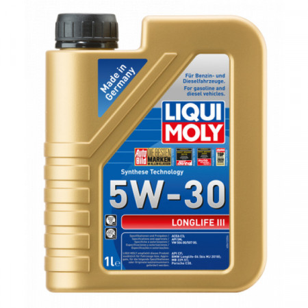 Ulei LIQUI MOLY Longlife III 5W30 20820, volum 1 litru, sintetic pentru Volkswagen, BMW, MB, Porsche...