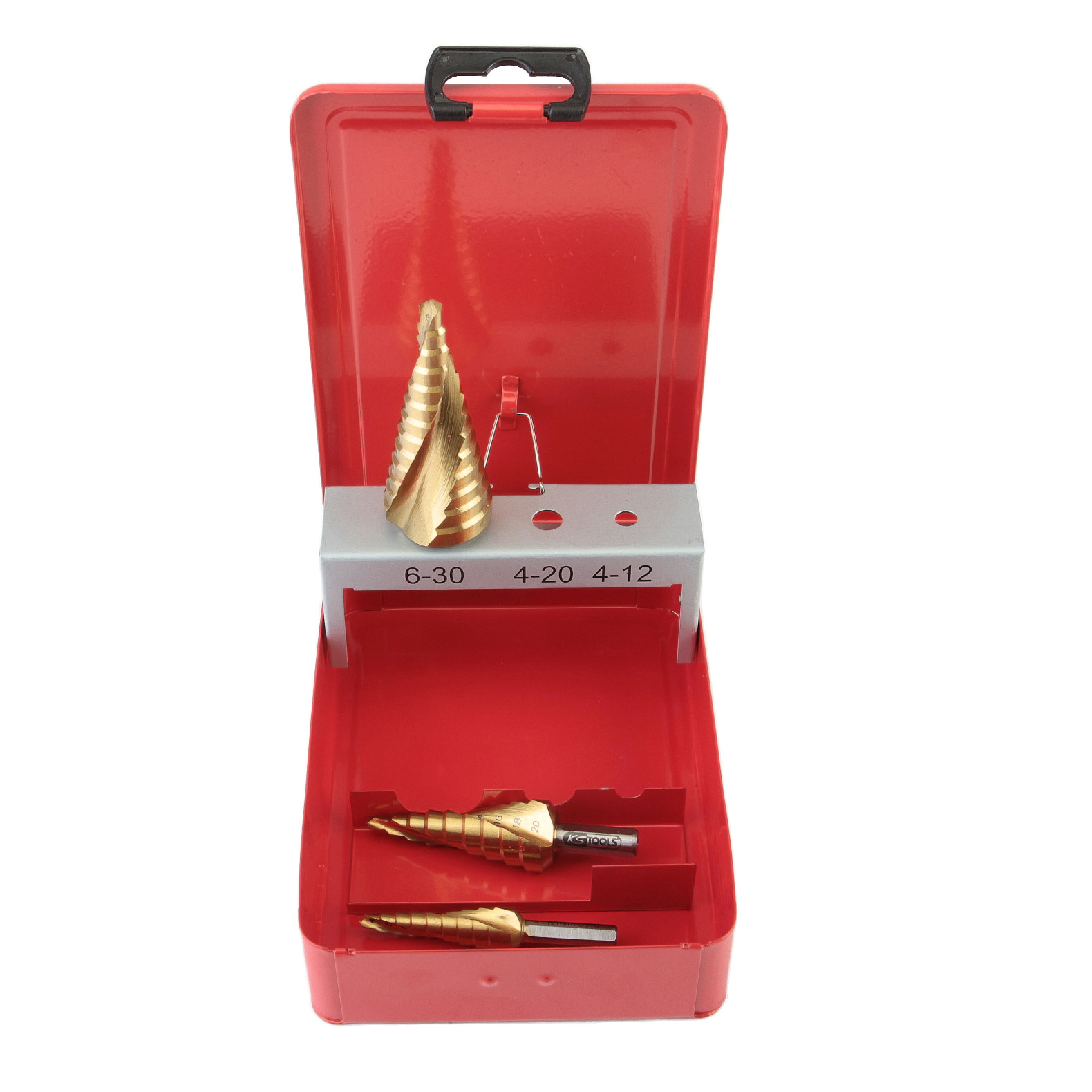 Set de burghie în trepte, 3 piese