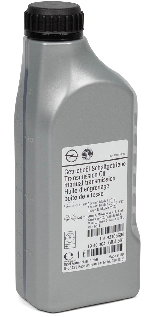 Ulei pentru GM transmisie manuala 93165694 75W80, volum 1 litru, NU pentru transmisiile D16/D20