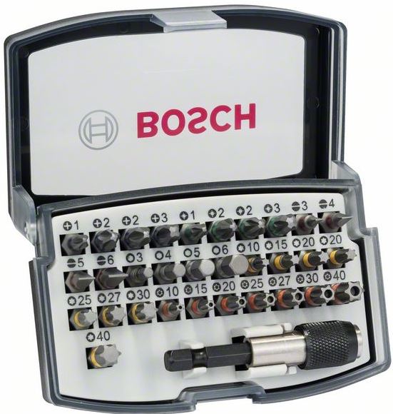 Set capete de şurubelniţă, 32 piese