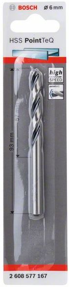 Burghiu PointTeQ HSS spiral de 6,0 mm