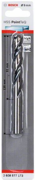Burghiu HSS PointTeQ spiral de 9,0 mm