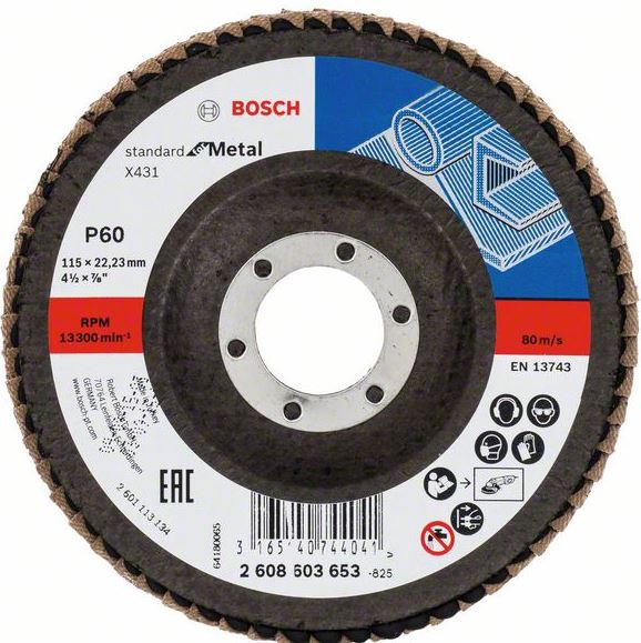 Disc de şlefuire X431 evantai, Standard for Metal G120