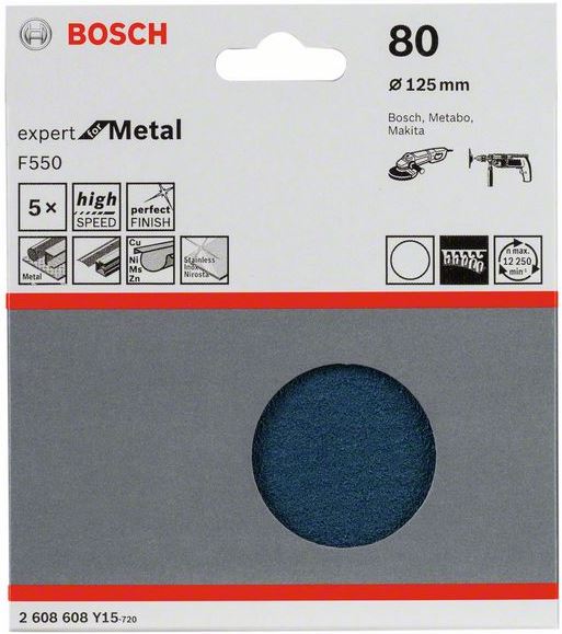 Foi abrazive F550, set de 5 buc. G80