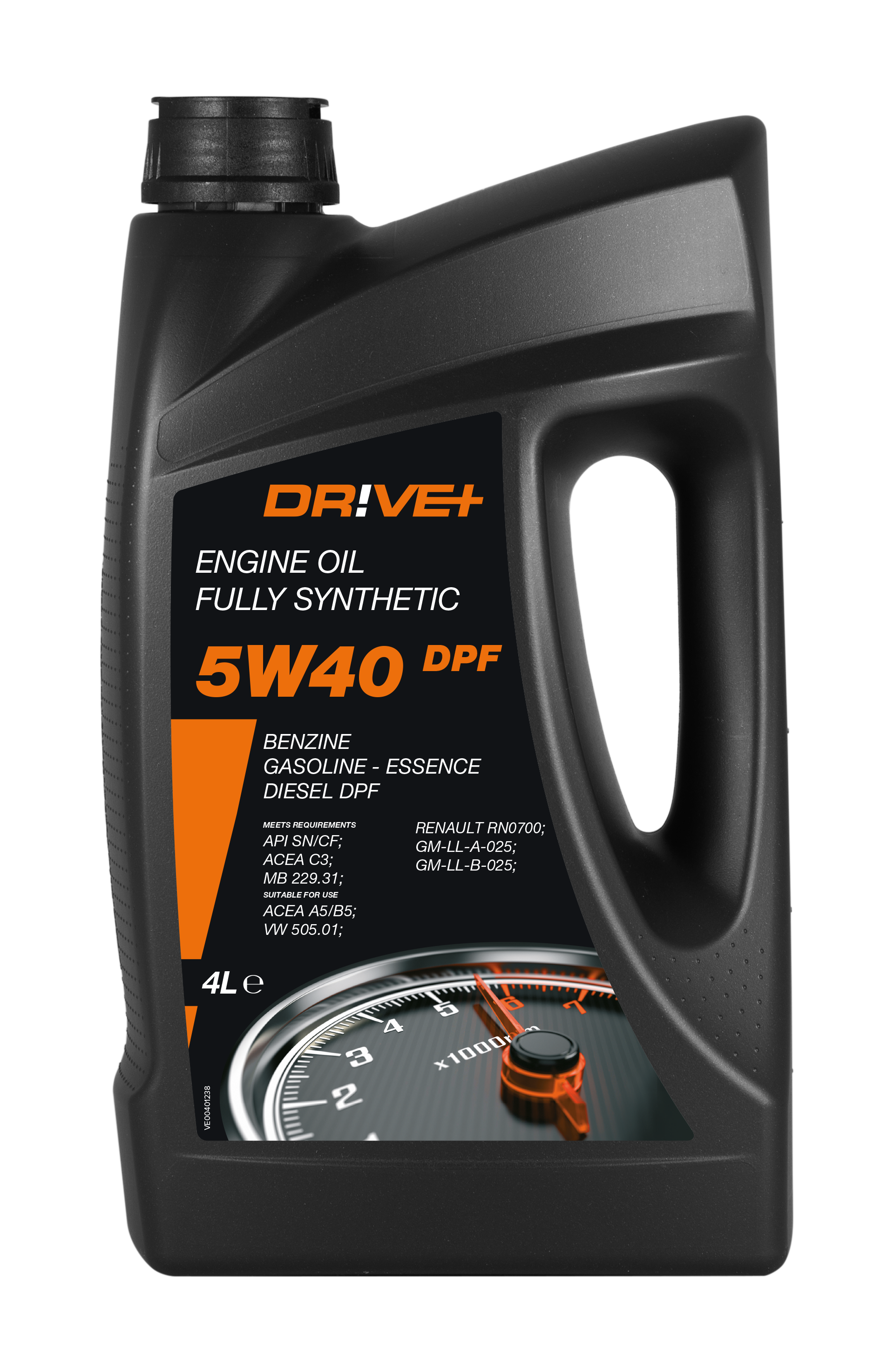 Ulei motor DRIVE+ 5W40 DPF 4L pentru Renault, Opel, Mercedes-Benz, Volkswagen