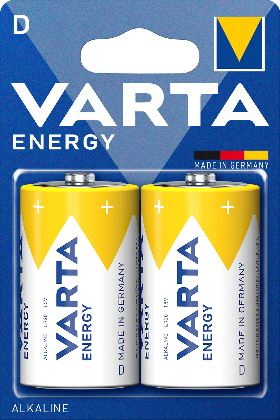 Baterie Varta Energy D 1.5V LR20 • Pachet de 2 bucăți