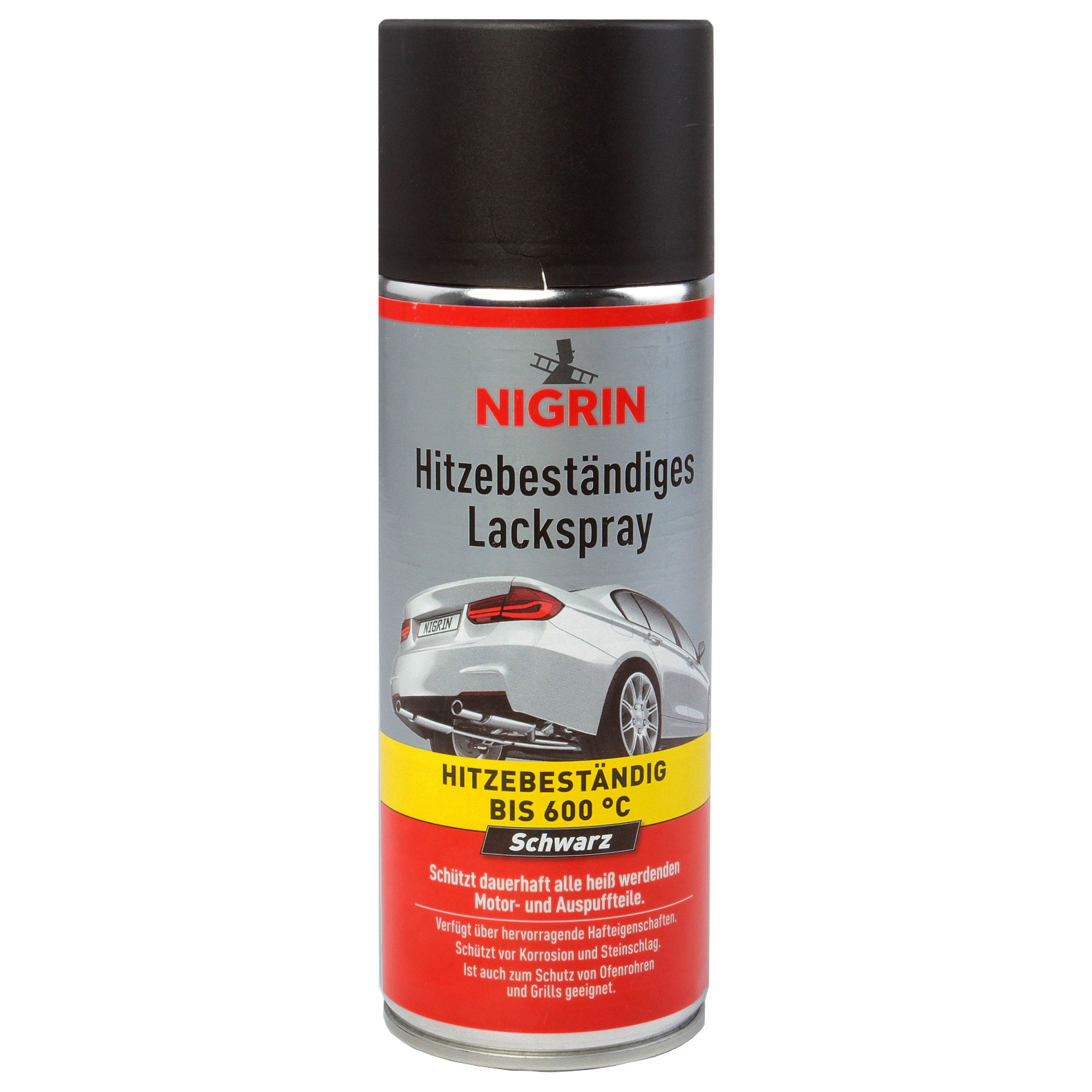 NIGRIN Vopsea spray pentru suprafețe fierbinți până la 600 de grade, 400 ml