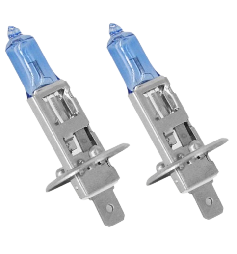 Set 2 becuri auto pentru far faza lunga CARPRISS 70721061, H1, 12V, 55W, P14.5s, xenon imitatie, +60% intensitate luminoasa