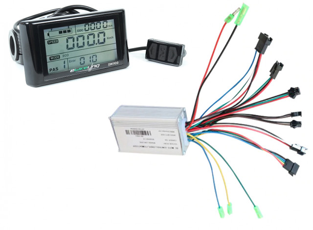 Display și controller SW900 pentru bicicletă electrică (36V/500W)