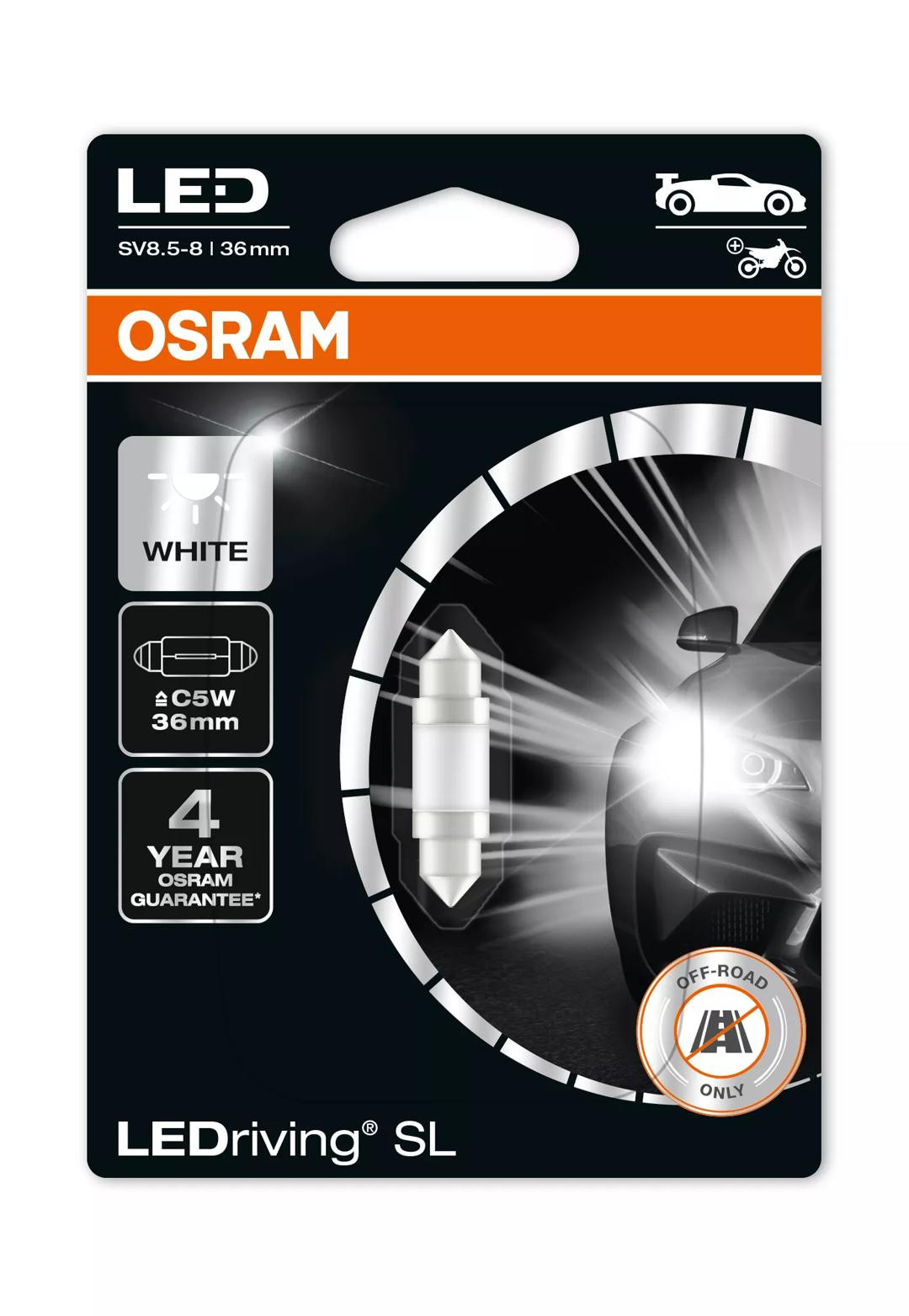 Bec Osram LED auto Festoon C5W 36 mm LEDriving SL, 6000K, 12V