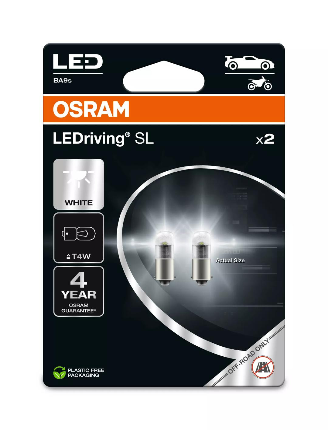 Bec exterior Osram LEDriving 12V T4W 0.8W BA9s