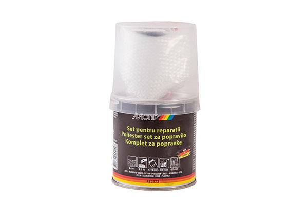 Set MOTIP reparatii poliester si fibra de sticla, recipient 250g, cod 382416