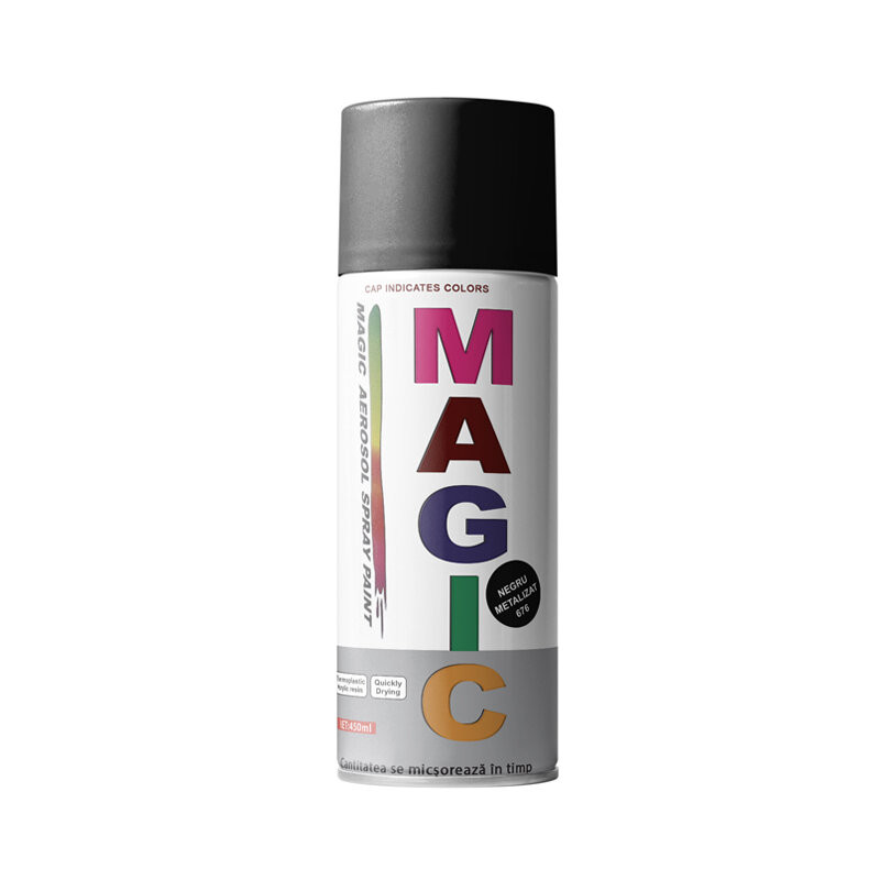 Magic - Spray vopsea Negru Metalizat 676 400 ml