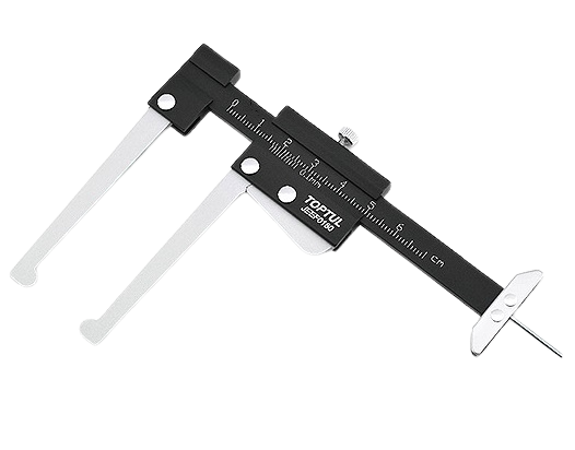 Subler TOPTUL JEEF0160 pentru discuri de frână și adâncime profil anvelope, capacitate măsurare 0-60 mm, gradație 0.1 mm
